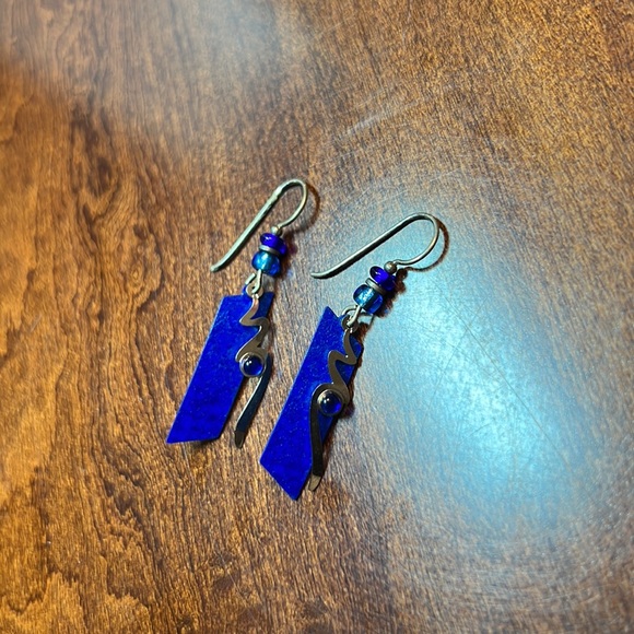 Lot of Vintage necklaces earrings pin glass metal 80s 90s - Picture 9 of 11